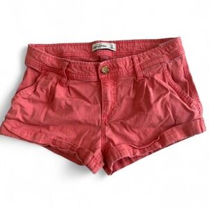 Abercrombie Kids Size 14‎ Girls Coral Shorts 98% Cotton Casual Summer